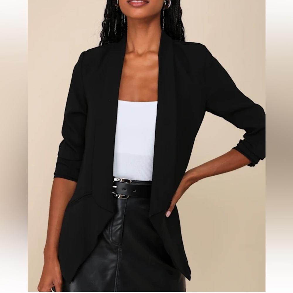 Lulus Miss Punctuality lightweight blazer